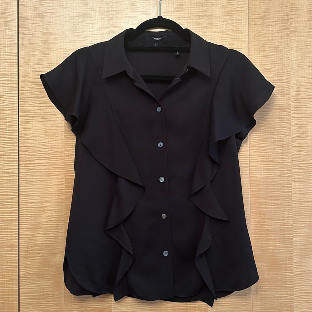 Theory Ruffle Top - Picture 2 of 5